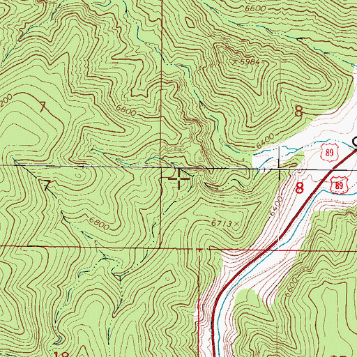 Topographic Map of Bucket Hollow, UT