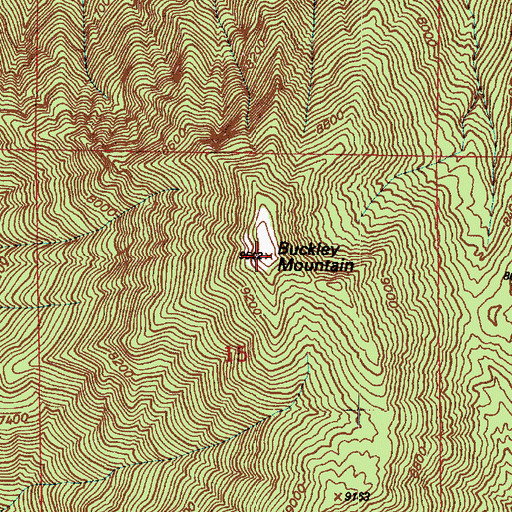 Topographic Map of Buckley Mountain, UT