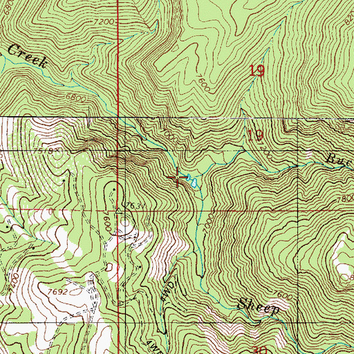 Topographic Map of Buckskin Fork, UT