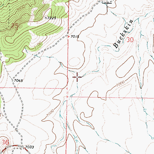 Topographic Map of Buckskin Valley, UT