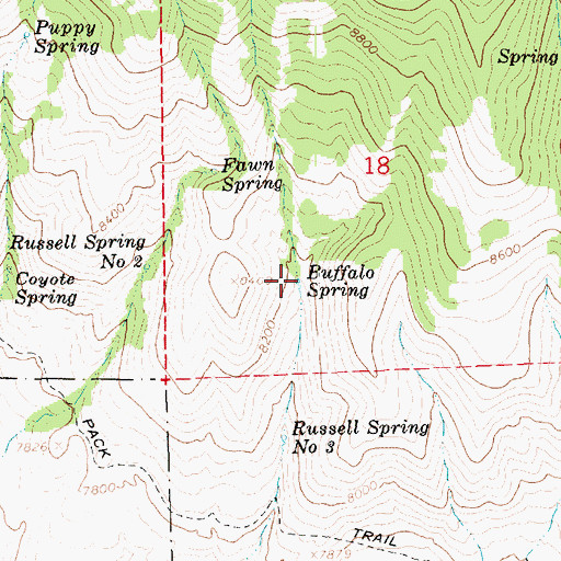 Topographic Map of Buffalo Spring, UT