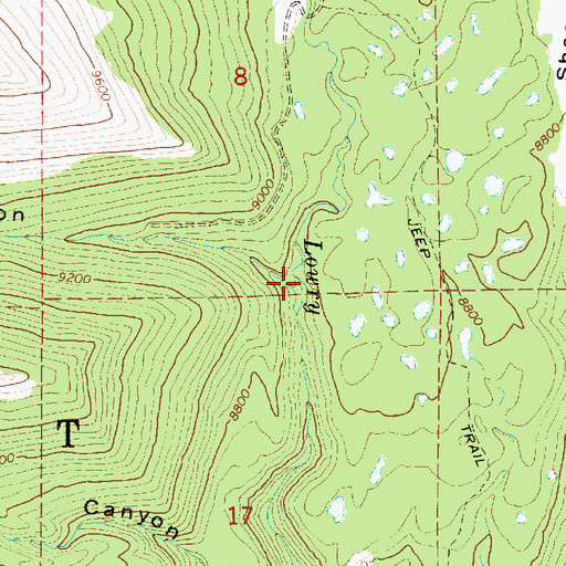 Topographic Map of Bulger Canyon, UT