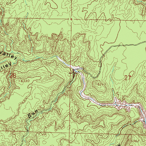 Topographic Map of Bull Run, UT