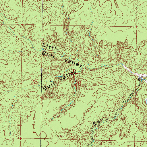Topographic Map of Bull Valley, UT