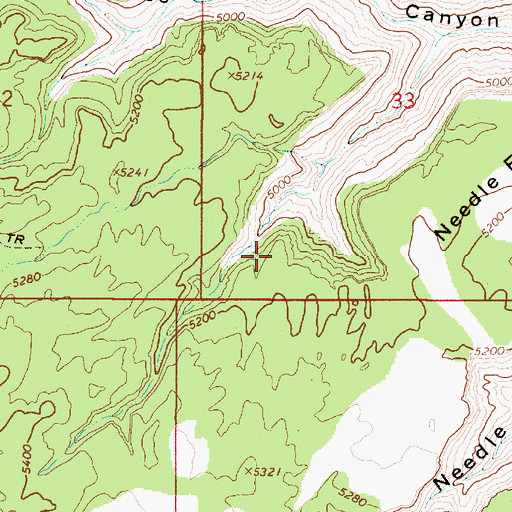 Topographic Map of Bullberry Creek, UT