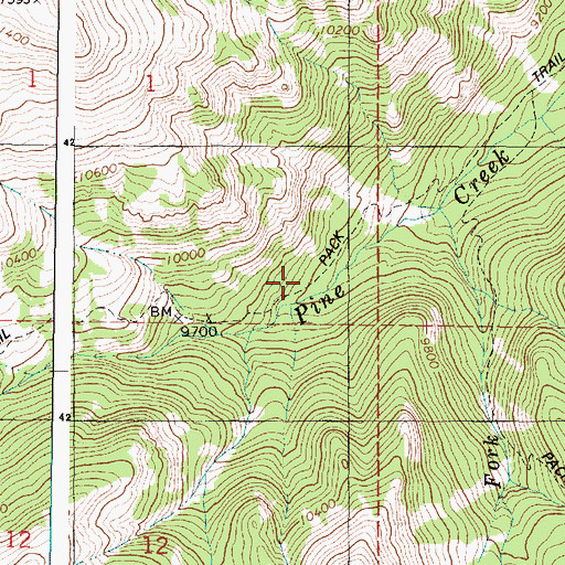 Topographic Map of Bullion Trail, UT