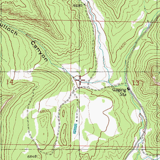 Topographic Map of Bulloch Canyon, UT