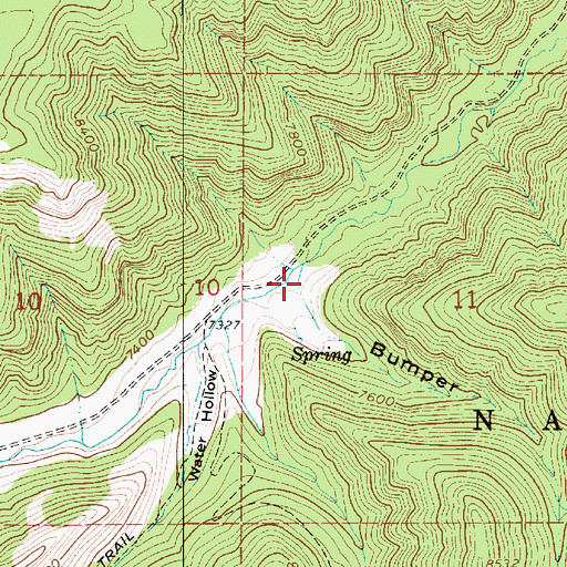 Topographic Map of Bumper Canyon, UT