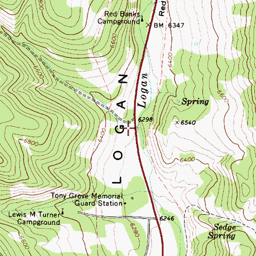 Topographic Map of Bunchgrass Creek, UT