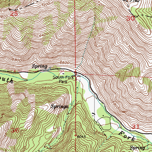 Topographic Map of Bunnells Fork, UT