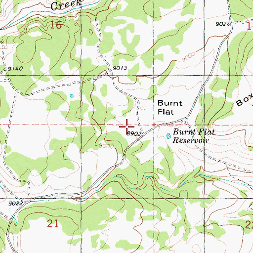 Topographic Map of Burnt Flat, UT