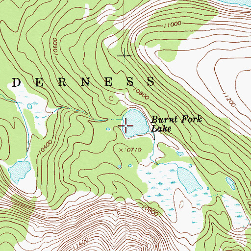Topographic Map of Burnt Fork Lake, UT