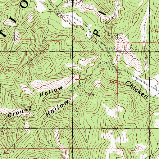 Topographic Map of Burnt Ground Hollow, UT