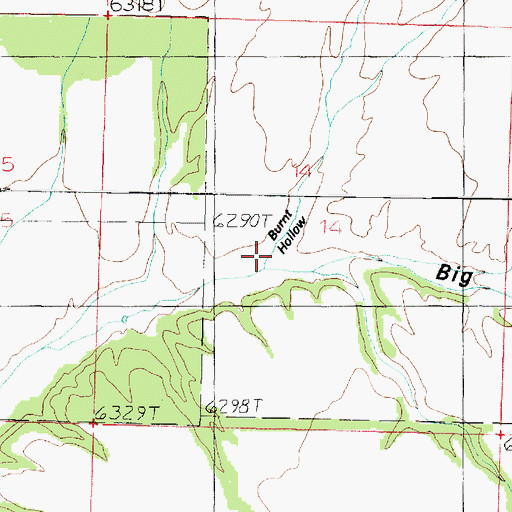 Topographic Map of Burnt Hollow, UT