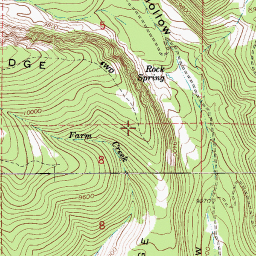 Topographic Map of Burnt Ridge, UT