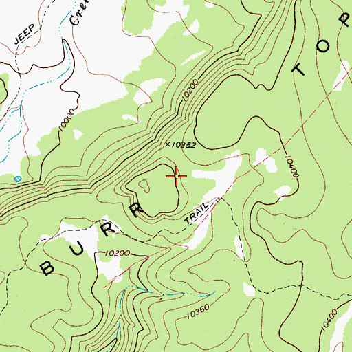 Topographic Map of Burr Top, UT