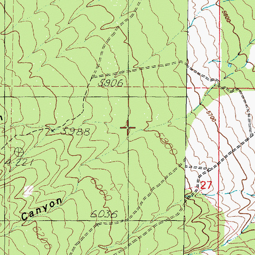 Topographic Map of Burridge Canyon, UT