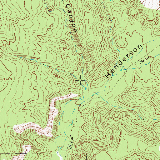 Topographic Map of Burro Canyon, UT