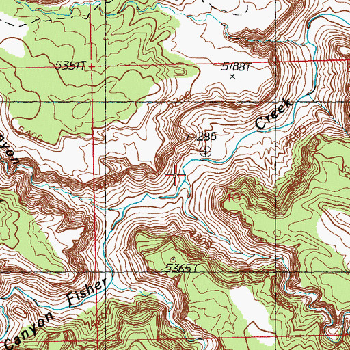 Topographic Map of Burro Canyon, UT