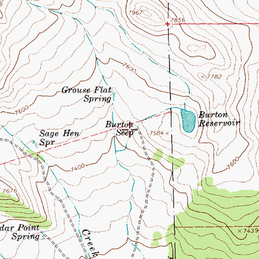 Topographic Map of Burton Seep, UT