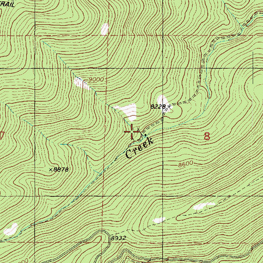 Topographic Map of Butler Beck Cabin, UT