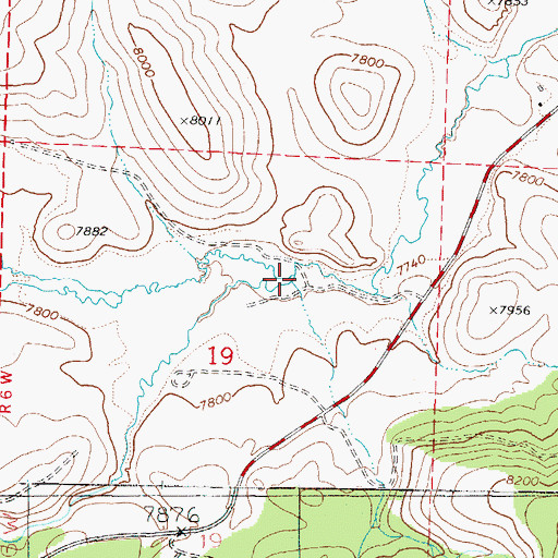 Topographic Map of Butler Creek, UT