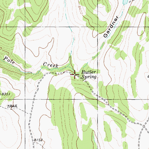 Topographic Map of Butler Spring, UT