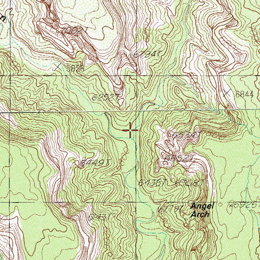 Topographic Map of Butts Canyon, UT