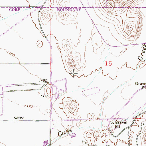 Topographic Map of Deer Valley Motorcycle Park, AZ