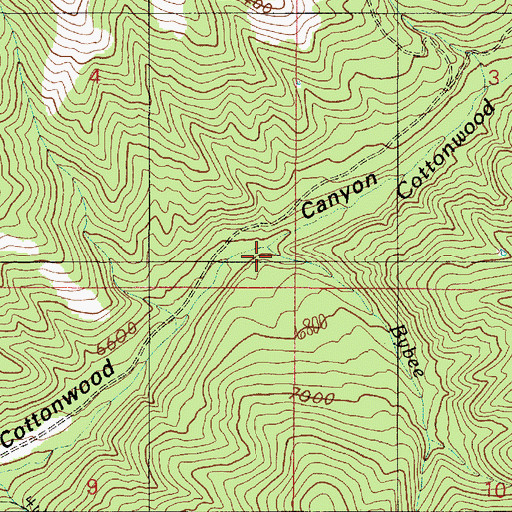 Topographic Map of Bybee Creek, UT