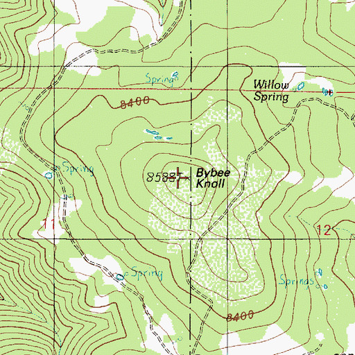 Topographic Map of Bybee Knoll, UT
