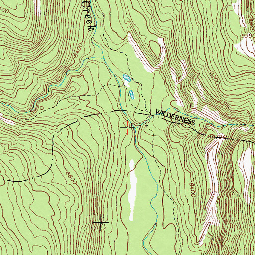 Topographic Map of Cabin Creek, UT