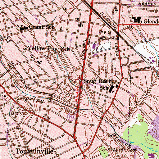 Topographic Map of Wilson Avenue Church of God, AL