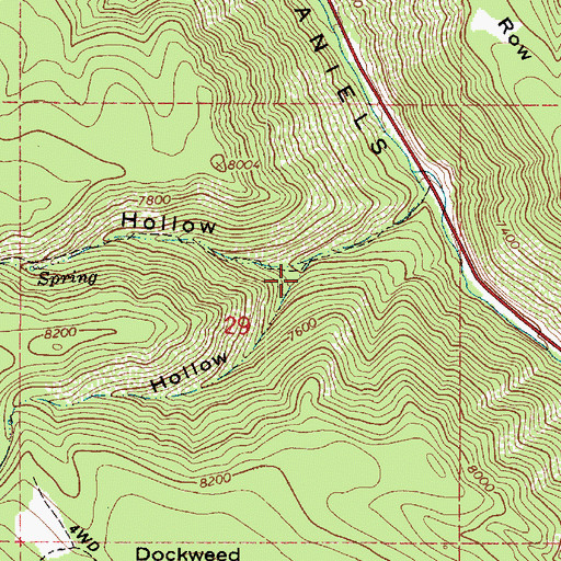 Topographic Map of Cabin Hollow, UT