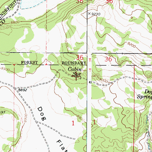Topographic Map of Cabin Spring, UT