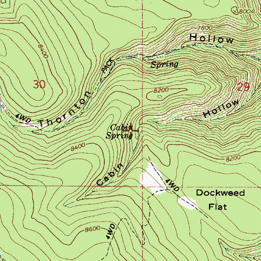 Topographic Map of Cabin Spring, UT