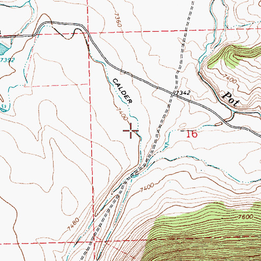 Topographic Map of Calder Ditch, UT