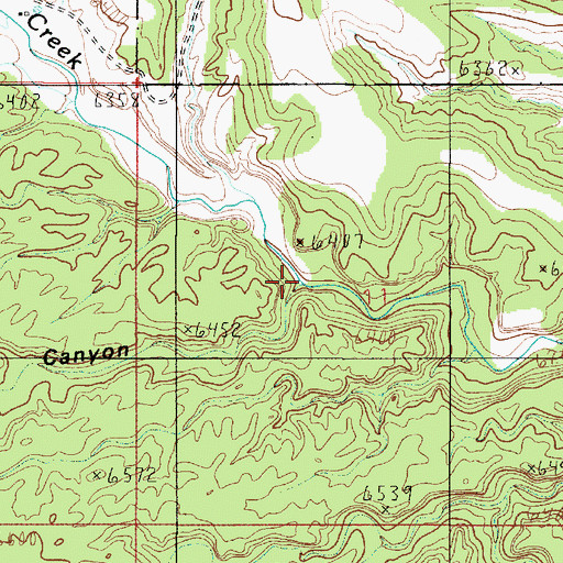 Topographic Map of Calf Canyon, UT