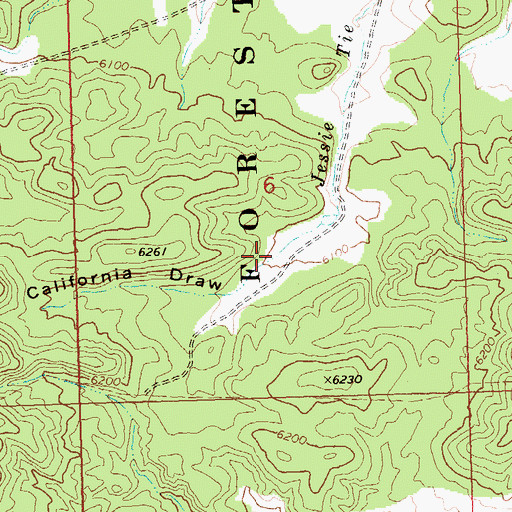 Topographic Map of California Draw, UT