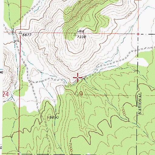 Topographic Map of Callings Hollow, UT