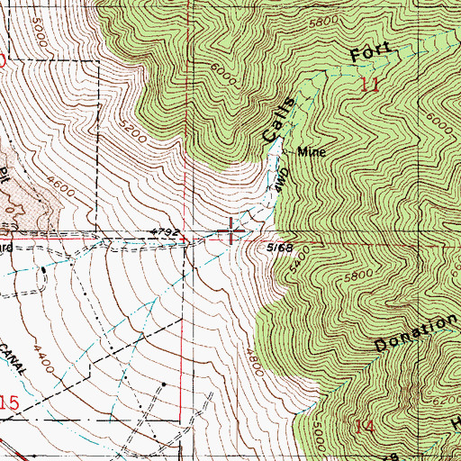 Topographic Map of Calls Fort Canyon, UT