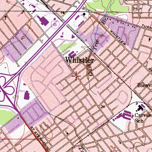 Topographic Map of Wings Over Jordan Baptist Church, AL