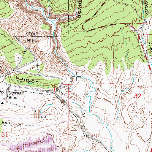 Topographic Map of Camp Canyon, UT