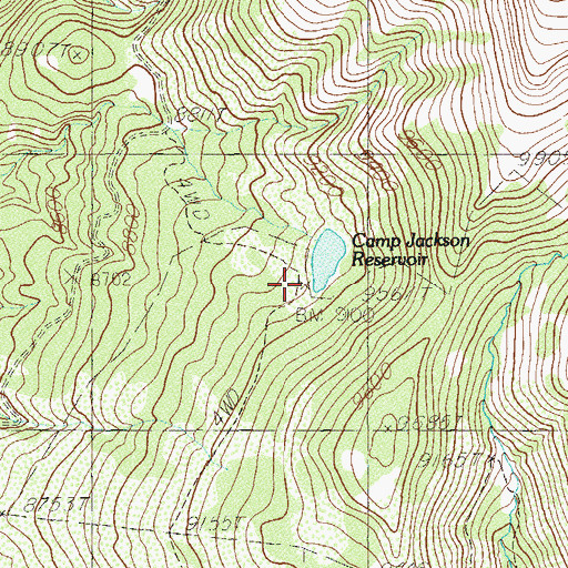 Topographic Map of Camp Jackson, UT