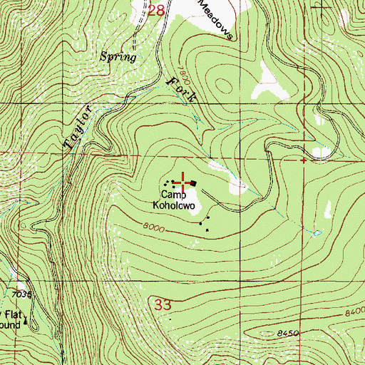 Topographic Map of Camp Koholowo, UT