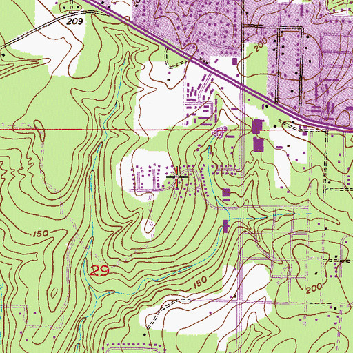 Topographic Map of Winthrop Square, AL