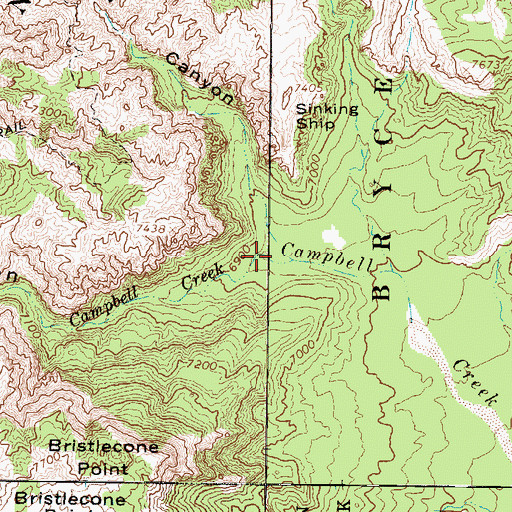 Topographic Map of Campbell Canyon, UT