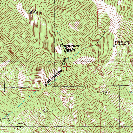 Topographic Map of Carpenter Basin, UT
