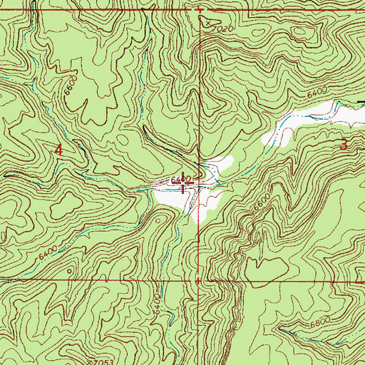 Topographic Map of Canaan Creek, UT