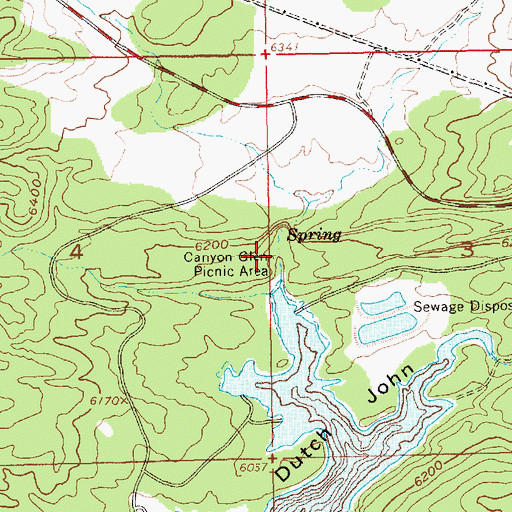 Topographic Map of Canyon Glen Picnic Area, UT